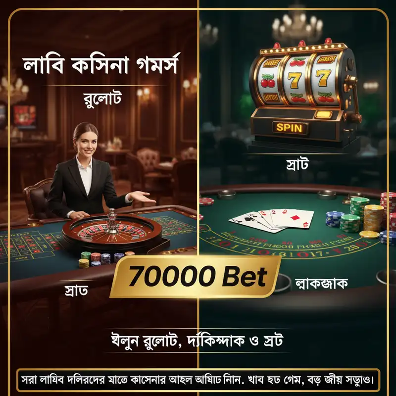 70000 Bet লাইভ ক্যাসিনো গেমস